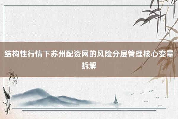 结构性行情下苏州配资网的风险分层管理核心变量拆解